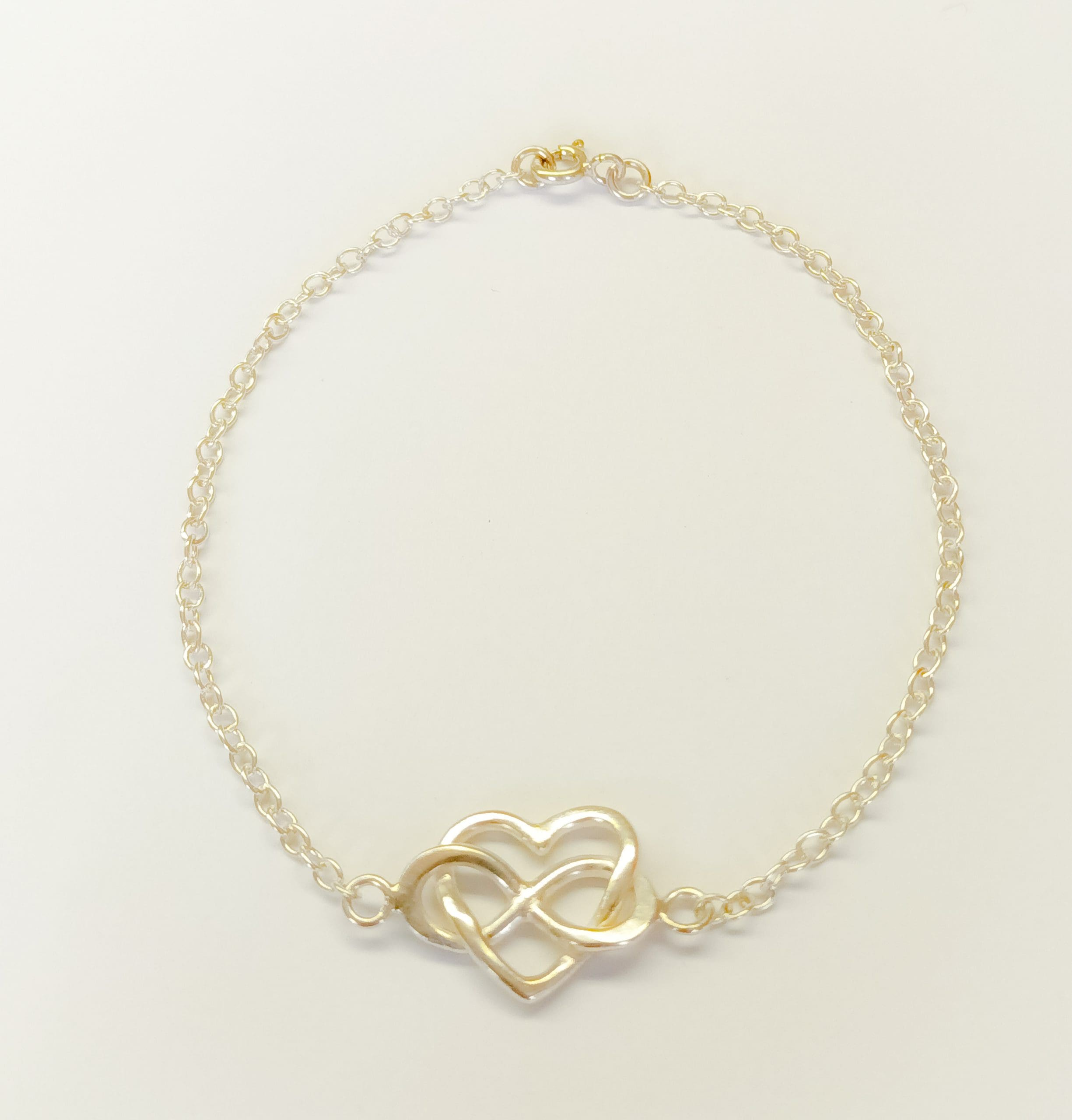 Sterling Silver Infinite Heart Textured Pendant Necklace - Image 4